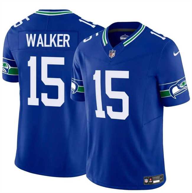 Men & Women & Youth Seattle Seahawks #15 P.J. Walker Royal 2024 F.U.S.E Throwback Vapor Limited Football Stitched Jersey->seattle seahawks->NFL Jersey